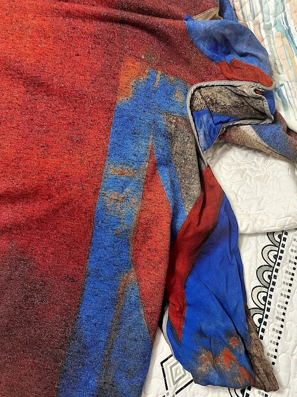 Vivienne Westwood Anglomania Geometric Mini Dress Red & Blue Size 40 vintage 90s - Picture 11 of 16